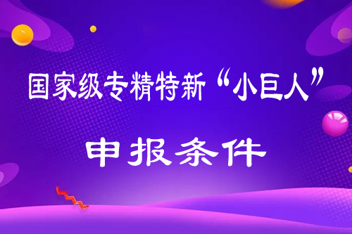 國(guó)家級(jí)專精特新“小巨人”申報(bào)條件