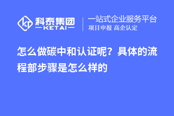 怎么做碳中和認(rèn)證呢？具體的流程部步驟是怎么樣的