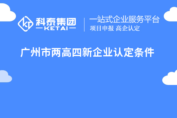 廣州市兩高四新企業(yè)認定條件
