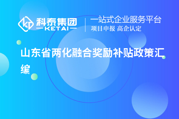 山東省兩化融合獎(jiǎng)勵(lì)補(bǔ)貼政策匯編