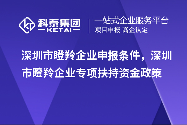 深圳市瞪羚企業(yè)申報條件，深圳市瞪羚企業(yè)專項扶持資金政策
