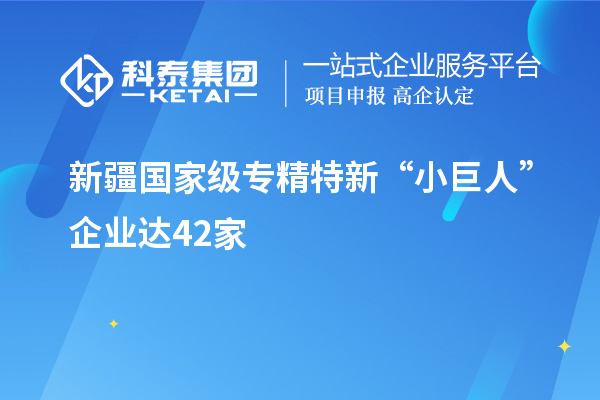 新疆國家級(jí)專精特新“小巨人”企業(yè)達(dá)42家