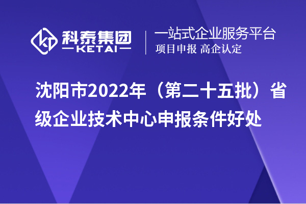 沈陽市2022年（第二十五批）省級企業(yè)技術(shù)中心申報(bào)條件好處