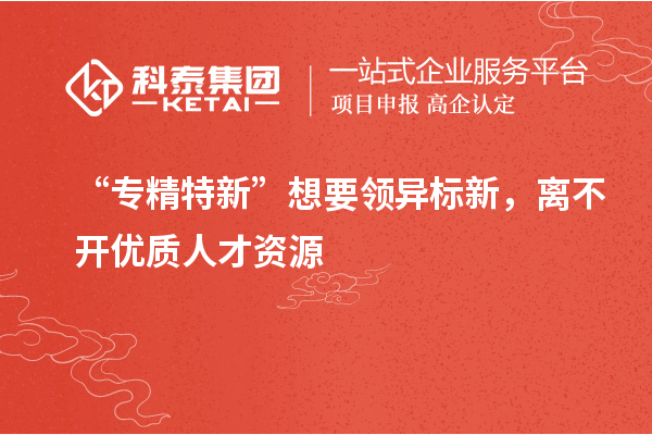 “專精特新”想要領(lǐng)異標(biāo)新，離不開優(yōu)質(zhì)人才資源