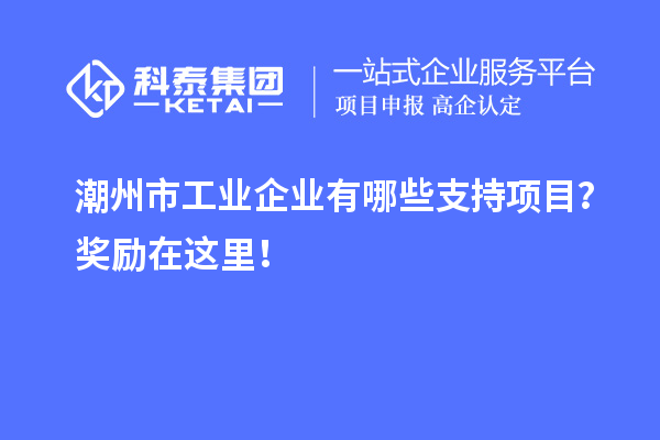 潮州市工業(yè)企業(yè)有哪些支持項目？獎勵在這里！