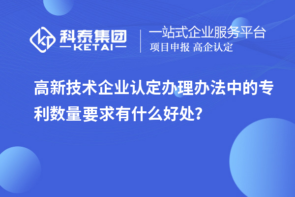 高新技術(shù)企業(yè)認(rèn)定辦理辦法中的專利數(shù)量要求有什么好處？