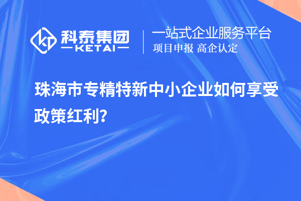 珠海市專精特新中小企業(yè)如何享受政策紅利？