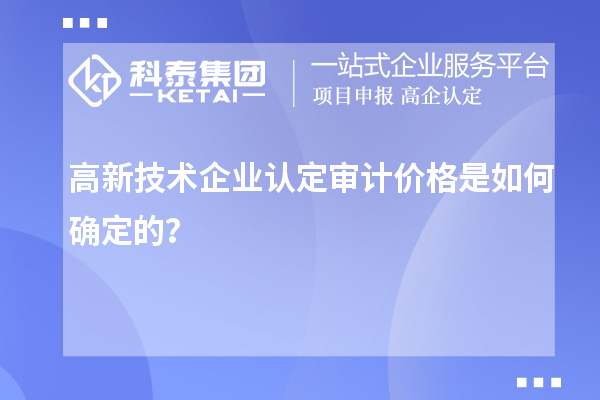 高新技術(shù)企業(yè)認(rèn)定審計(jì)價(jià)格是如何確定的？