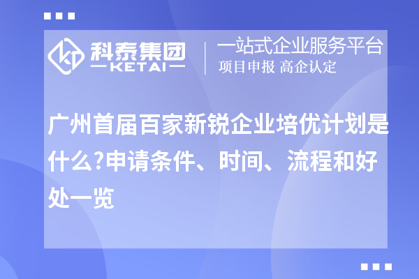 廣州首屆百家新銳企業(yè)培優(yōu)計(jì)劃是什么?申請條件、時(shí)間、流程和好處一覽