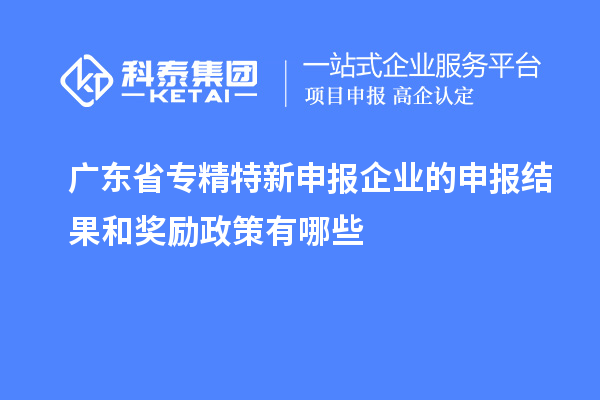 廣東省專精特新申報(bào)企業(yè)的申報(bào)結(jié)果和獎(jiǎng)勵(lì)政策有哪些