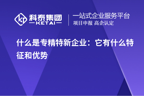 什么是專精特新企業(yè):它有什么特征和優(yōu)勢(shì)