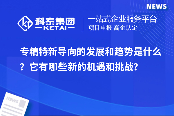專精特新導向的發(fā)展和趨勢是什么？它有哪些新的機遇和挑戰(zhàn)？