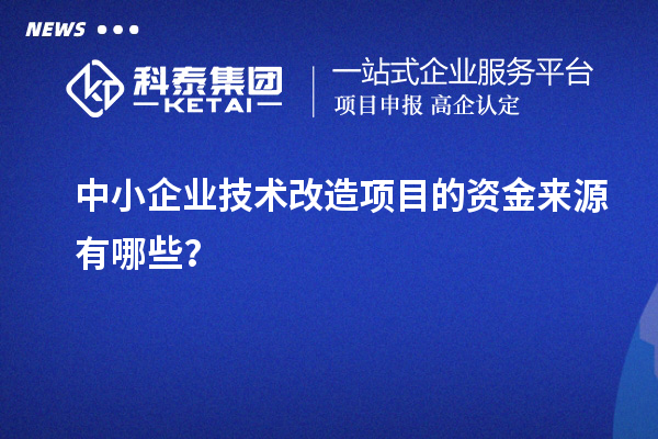 中小企業(yè)技術改造項目的資金來源有哪些？