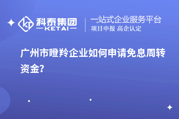 廣州市瞪羚企業(yè)如何申請(qǐng)免息周轉(zhuǎn)資金？