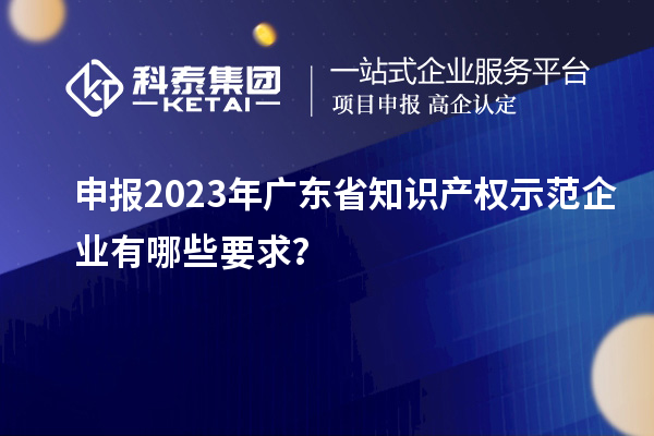 申報2023年廣東省知識產(chǎn)權(quán)示范企業(yè)有哪些要求？