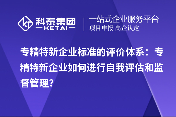 專精特新企業(yè)標準的評價體系：專精特新企業(yè)如何進行自我評估和監(jiān)督管理？