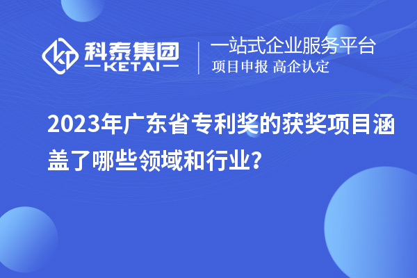 2023年廣東省專利獎的獲獎項目涵蓋了哪些領域和行業(yè)？