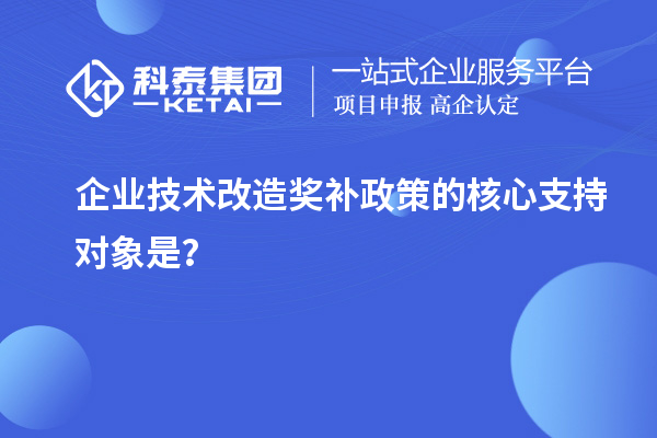企業(yè)技術(shù)改造獎(jiǎng)補(bǔ)政策的核心支持對(duì)象是？