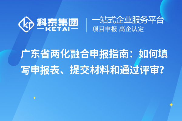 廣東省兩化融合申報指南：如何填寫申報表、提交材料和通過評審？