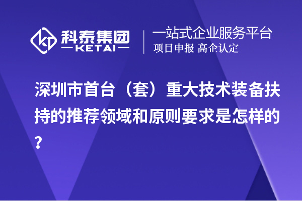 深圳市首臺（套）重大技術裝備扶持的推薦領域和原則要求是怎樣的？