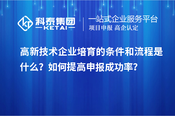 高新技術(shù)企業(yè)培育的條件和流程是什么？如何提高申報成功率？