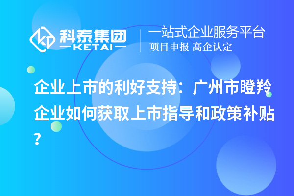 企業(yè)上市的利好支持：廣州市瞪羚企業(yè)如何獲取上市指導(dǎo)和政策補(bǔ)貼？