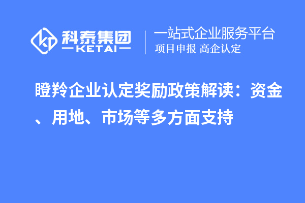 瞪羚企業(yè)認定獎勵政策解讀：資金、用地、市場等多方面支持