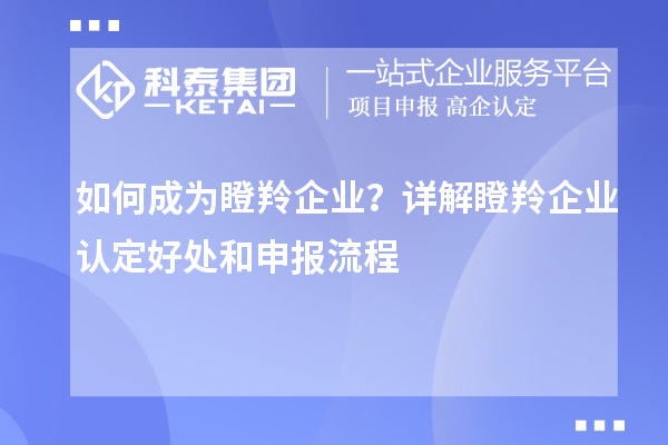 如何成為瞪羚企業(yè)？詳解瞪羚企業(yè)認定好處和申報流程