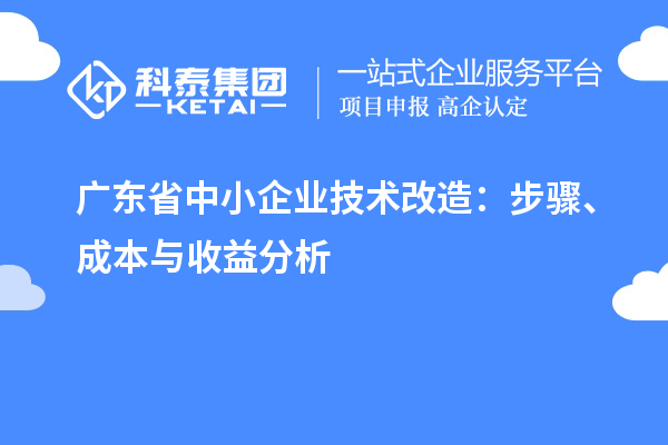廣東省中小企業(yè)技術(shù)改造：步驟、成本與收益分析