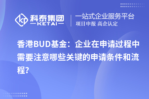 香港BUD基金：企業(yè)在申請(qǐng)過程中需要注意哪些關(guān)鍵的申請(qǐng)條件和流程？