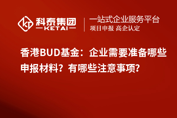 香港BUD基金：企業(yè)需要準(zhǔn)備哪些申報(bào)材料？有哪些注意事項(xiàng)？