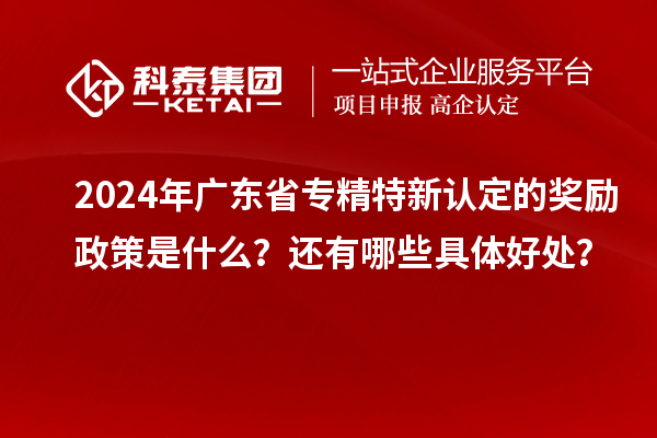 2024年廣東省專精特新認(rèn)定的獎(jiǎng)勵(lì)政策是什么？還有哪些具體好處？