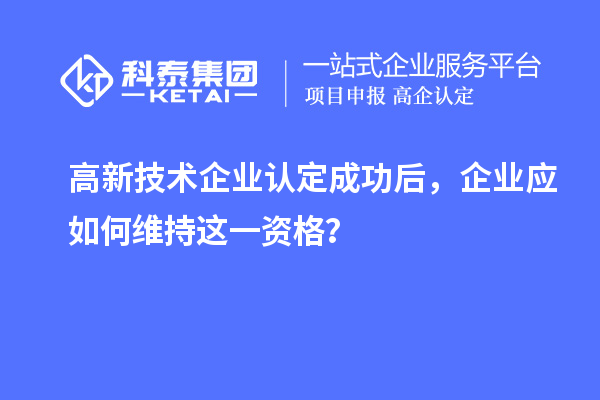 高新技術(shù)企業(yè)認(rèn)定成功后，企業(yè)應(yīng)如何維持這一資格？