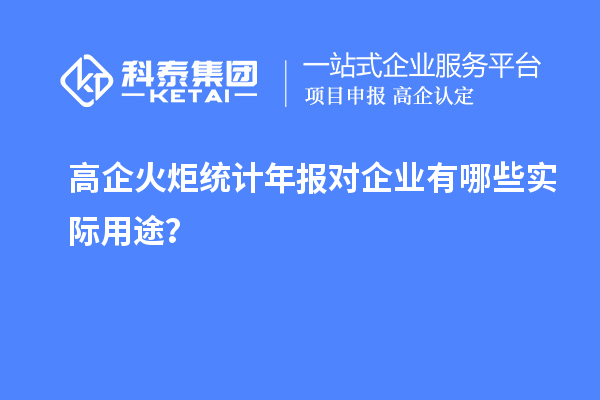 高企火炬統(tǒng)計(jì)年報(bào)對(duì)企業(yè)有哪些實(shí)際用途？