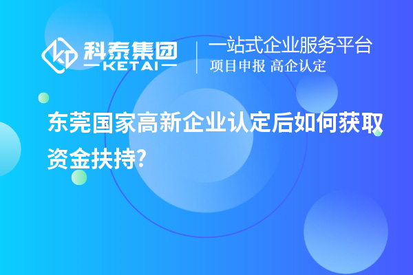 東莞國(guó)家高新企業(yè)認(rèn)定后如何獲取資金扶持?