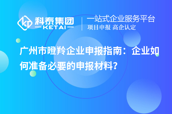 廣州市瞪羚企業(yè)申報指南：企業(yè)如何準(zhǔn)備必要的申報材料？