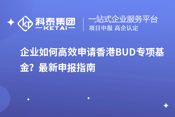企業(yè)如何高效申請(qǐng)香港BUD專項(xiàng)基金？最新申報(bào)指南