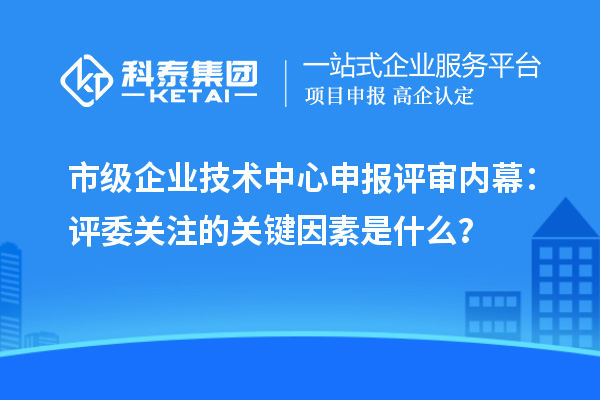 市級企業(yè)技術中心申報評審內(nèi)幕：評委關注的關鍵因素是什么？