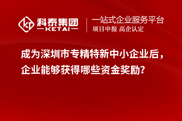 成為深圳市專精特新中小企業(yè)后，企業(yè)能夠獲得哪些資金獎(jiǎng)勵(lì)？