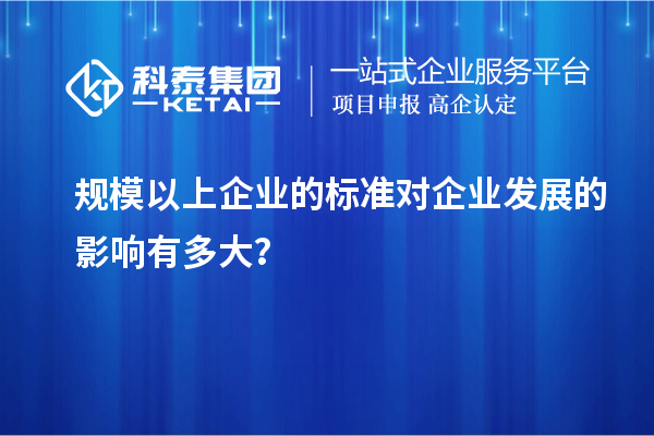規(guī)模以上企業(yè)的標準對企業(yè)發(fā)展的影響有多大？