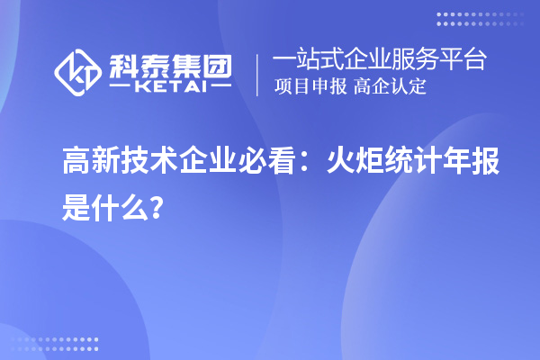 高新技術企業(yè)必看：火炬統(tǒng)計年報是什么？