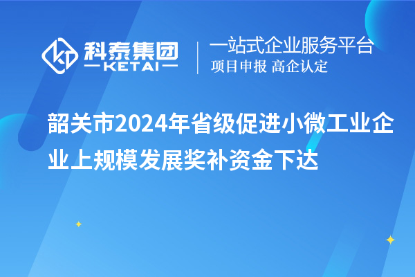 韶關(guān)市2024年省級促進小微工業(yè)企業(yè)上規(guī)模發(fā)展獎補資金下達(dá)