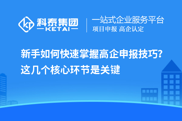 新手如何快速掌握高企申報(bào)技巧？這幾個(gè)核心環(huán)節(jié)是關(guān)鍵