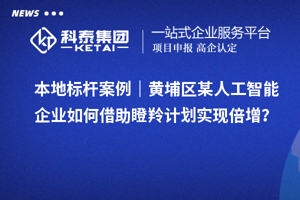 本地標(biāo)桿案例｜黃埔區(qū)某人工智能企業(yè)如何借助瞪羚計(jì)劃實(shí)現(xiàn)倍增？