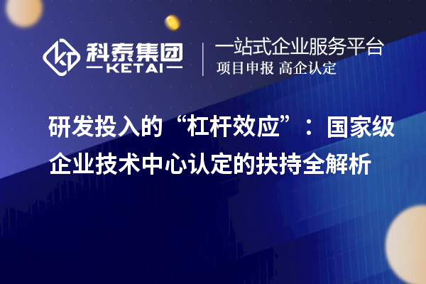 研發(fā)投入的“杠桿效應(yīng)”：國家級(jí)企業(yè)技術(shù)中心認(rèn)定的扶持全解析