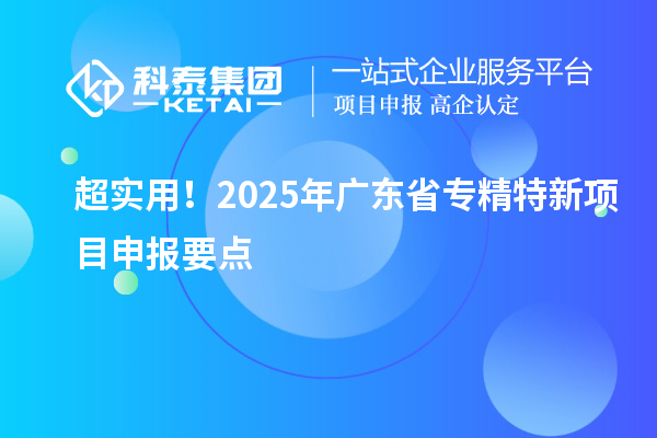 超實用！2025年廣東省專精特新<a href=http://www.cfu6.com/shenbao.html target=_blank class=infotextkey>項目申報</a>要點