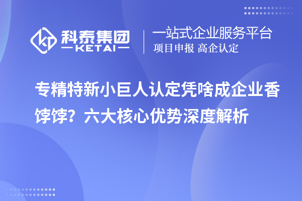 專精特新小巨人認定憑啥成企業(yè)香餑餑？六大核心優(yōu)勢深度解析