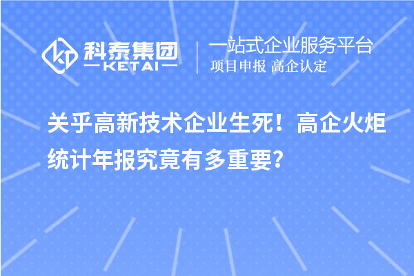 關(guān)乎高新技術(shù)企業(yè)生死！高企火炬統(tǒng)計年報究竟有多重要？