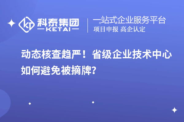 動態(tài)核查趨嚴！省級企業(yè)技術中心如何避免被摘牌？