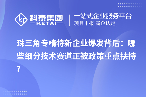 珠三角專精特新企業(yè)爆發(fā)背后:哪些細(xì)分技術(shù)賽道正被政策重點(diǎn)扶持?